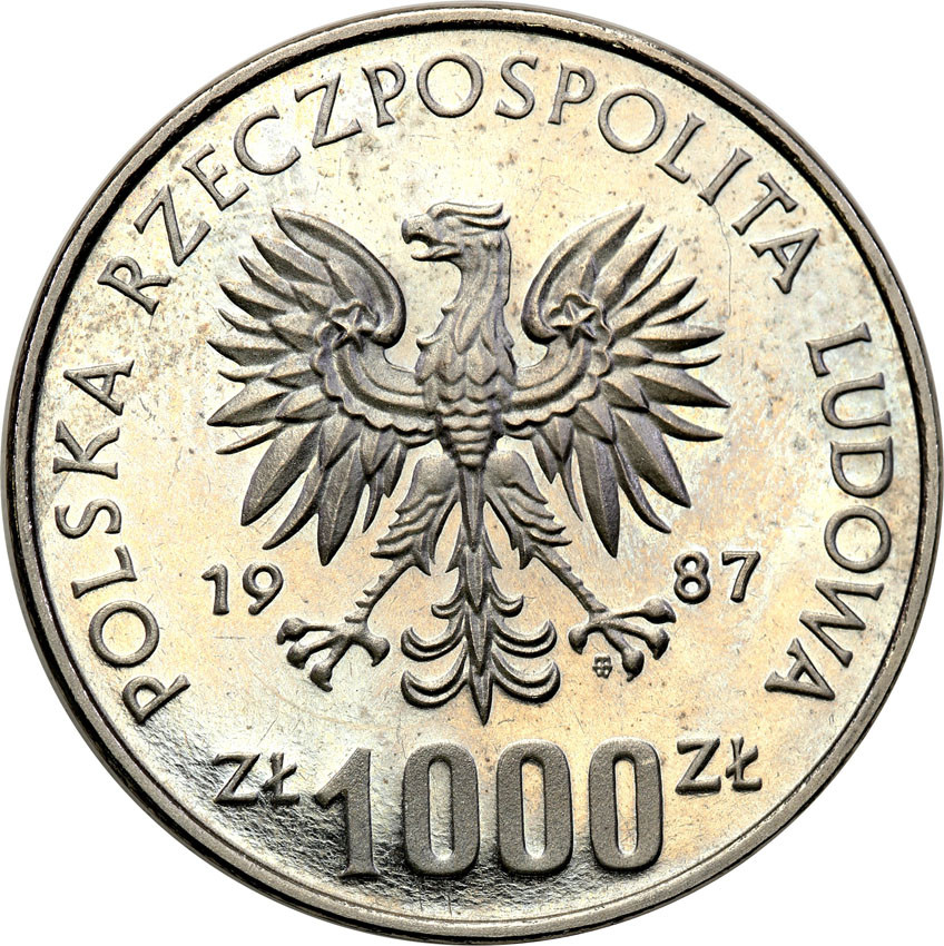 PRL. PRÓBA Nikiel 1000 złotych 1987 Wratislavia